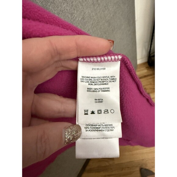 Columbia Fleece Sweatshirt Jacket Women’s Large L Pink Full Zip Up Pockets - Picture 6 of 8